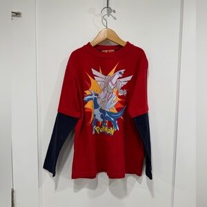 Pokemon Red and Navy Long Sleeve Tee